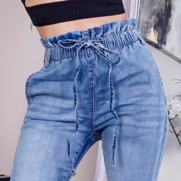 Last One🎉Paperbag Waist Jeans - Picture 2 of 5